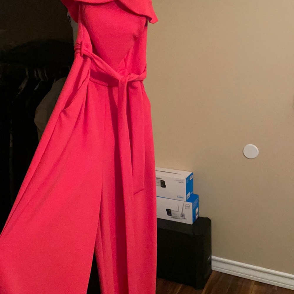 Hot pink jumpsuit